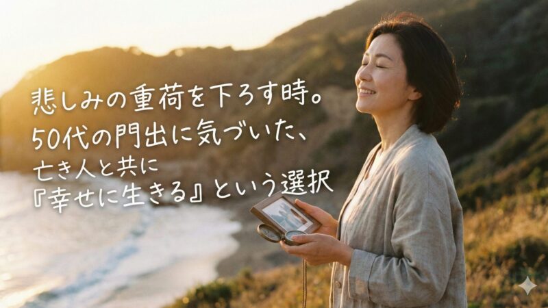 悲しみの重荷を下ろす時。50代の門出に気づいた、亡き人と共に『幸せに生きる』という選択