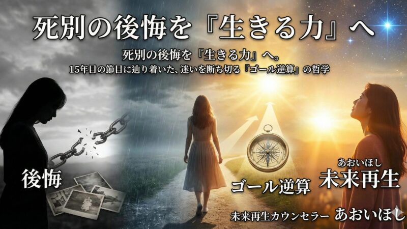 死別の後悔を「生きる力」へ。15年目の節目に辿り着いた、迷いを断ち切る「ゴール逆算」の哲学 