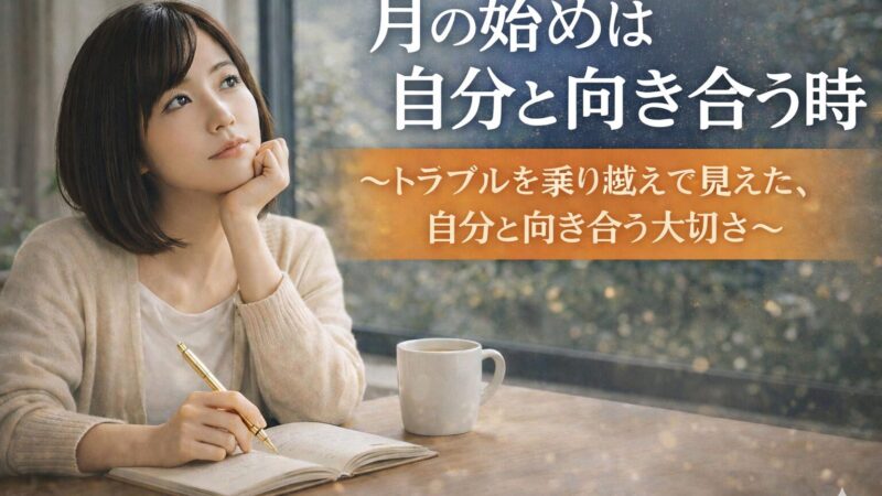 月の始めは自分と向き合う時～トラブルを乗り越えて見えた、自分と向き合う大切さ