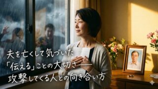 夫を亡くして気づいた「伝える」ことの大切さ―攻撃してくる人との向き合い方 