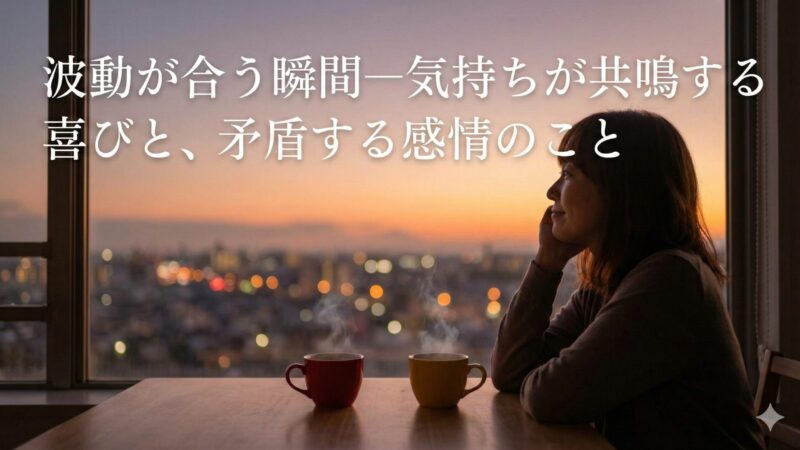 波動が合う瞬間―気持ちが共鳴する喜びと、矛盾する感情のこと